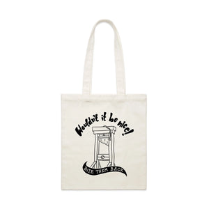 Wouldn't It Be Nice Tote by Lonely Kids Club. All clothing from our T-shirts to our shorts and hoodies are ethically made, and printed packed and shipped from Sydney.