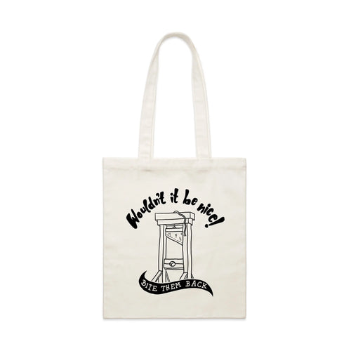 Wouldn't It Be Nice Tote by Lonely Kids Club. All clothing from our T-shirts to our shorts and hoodies are ethically made, and printed packed and shipped from Sydney.