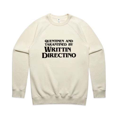 Writtin Directino Jumper by Lonely Kids Club. All clothing from our T-shirts to our shorts and hoodies are ethically made, and printed packed and shipped from Sydney.