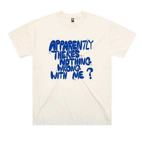 Nothing Wrong With Me Tee by Lonely Kids Club. All clothing from our T-shirts to our shorts and hoodies are ethically made, and printed packed and shipped from Sydney.