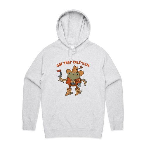 Yall'tism Hoodie by Lonely Kids Club. All clothing from our T-shirts to our shorts and hoodies are ethically made, and printed packed and shipped from Sydney.