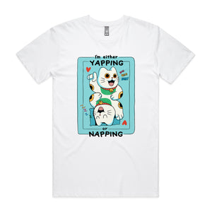 Yapping Or Napping Tee by Lonely Kids Club. All clothing from our T-shirts to our shorts and hoodies are ethically made, and printed packed and shipped from Sydney.