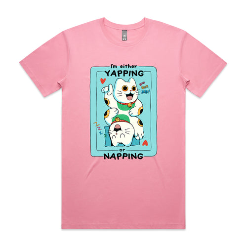 Yapping Or Napping Tee by Lonely Kids Club. All clothing from our T-shirts to our shorts and hoodies are ethically made, and printed packed and shipped from Sydney.