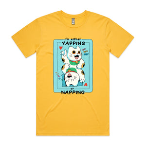 Yapping Or Napping Tee by Lonely Kids Club. All clothing from our T-shirts to our shorts and hoodies are ethically made, and printed packed and shipped from Sydney.