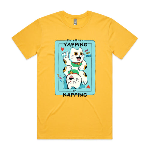 Yapping Or Napping Tee by Lonely Kids Club. All clothing from our T-shirts to our shorts and hoodies are ethically made, and printed packed and shipped from Sydney.