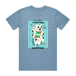 Yapping Or Napping Tee by Lonely Kids Club. All clothing from our T-shirts to our shorts and hoodies are ethically made, and printed packed and shipped from Sydney.