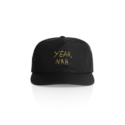 Yeah Nah Cap by Lonely Kids Club. All clothing from our T-shirts to our shorts and hoodies are ethically made, and printed packed and shipped from Sydney.