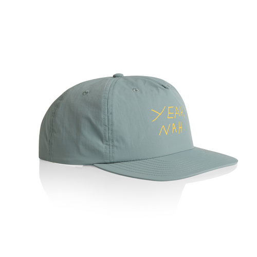 Yeah Nah Cap by Lonely Kids Club. All clothing from our T-shirts to our shorts and hoodies are ethically made, and printed packed and shipped from Sydney.