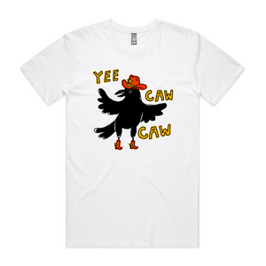 Yee Caw Caw Tee by Lonely Kids Club. All clothing from our T-shirts to our shorts and hoodies are ethically made, and printed packed and shipped from Sydney.