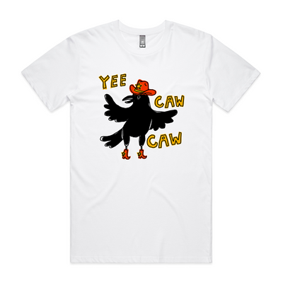 Yee Caw Caw Tee by Lonely Kids Club. All clothing from our T-shirts to our shorts and hoodies are ethically made, and printed packed and shipped from Sydney.