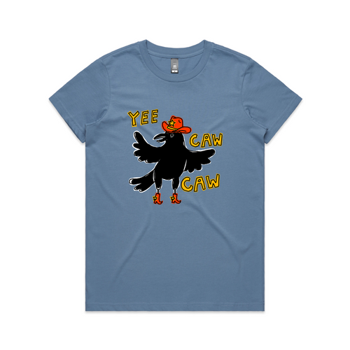 Yee Caw Caw Tee by Lonely Kids Club. All clothing from our T-shirts to our shorts and hoodies are ethically made, and printed packed and shipped from Sydney.