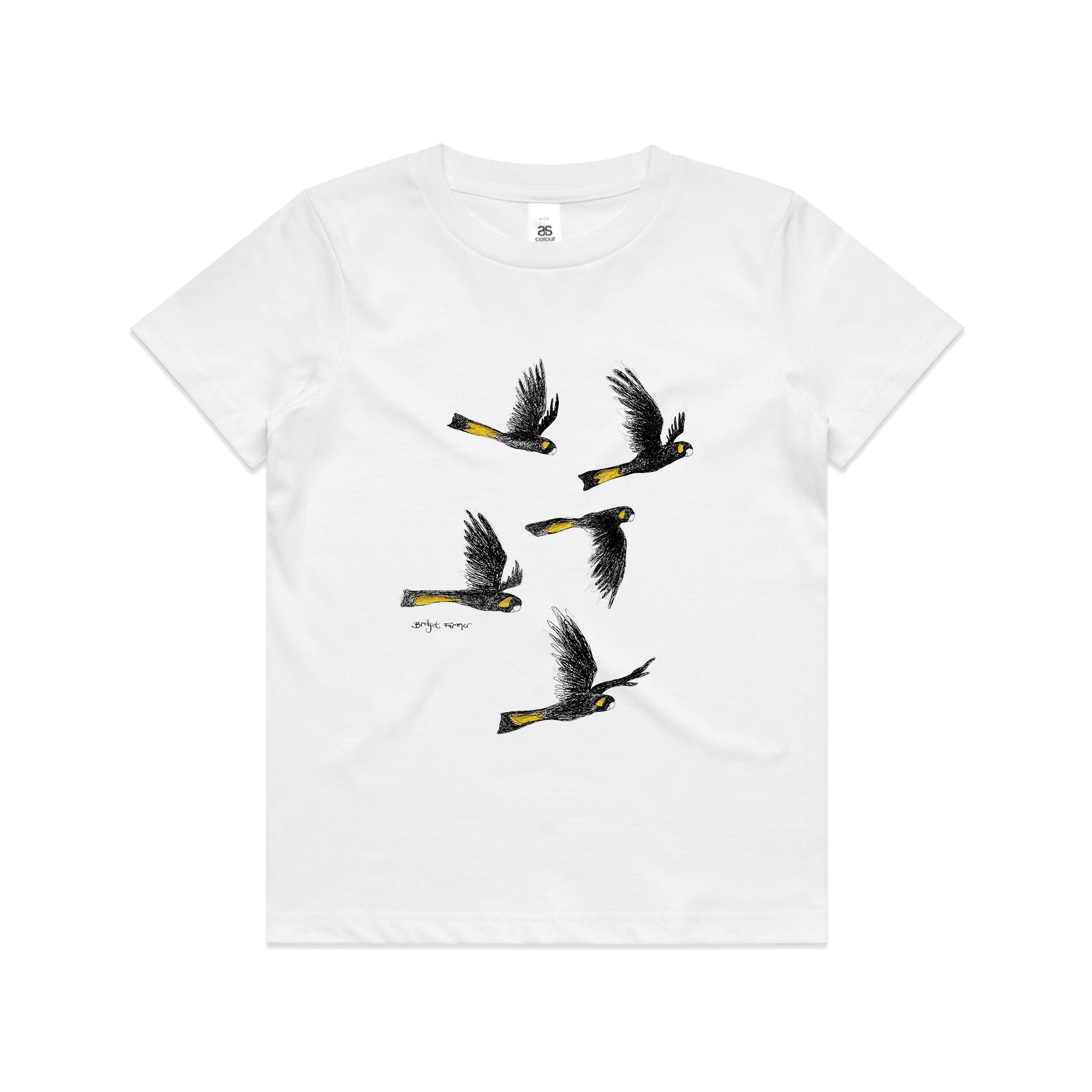 Yellow Tailed Black Cockatoos Kids Tee