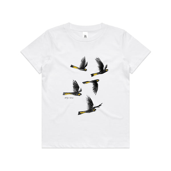 Yellow Tailed Black Cockatoos Kids Tee