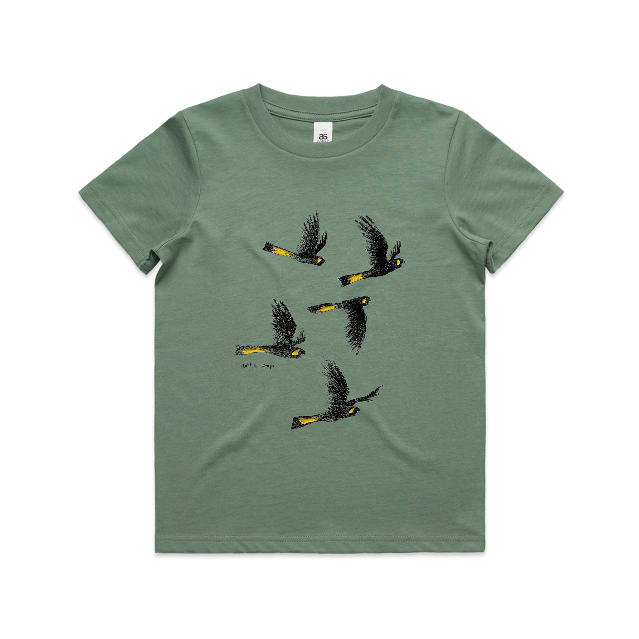 Yellow Tailed Black Cockatoos Kids Tee