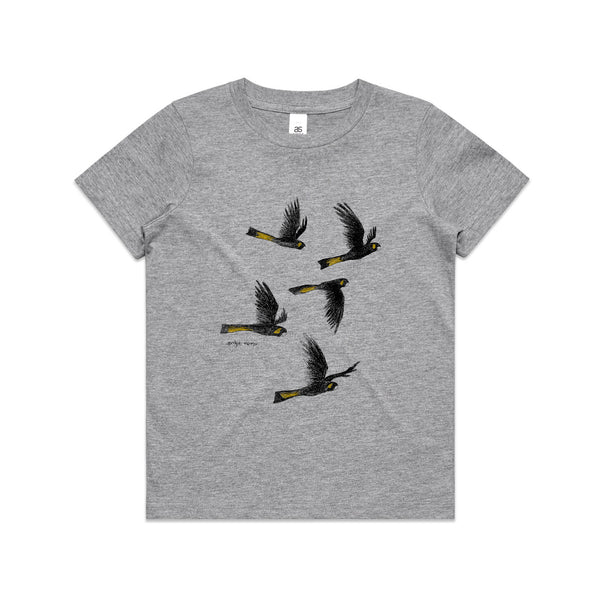 Yellow Tailed Black Cockatoos Kids Tee