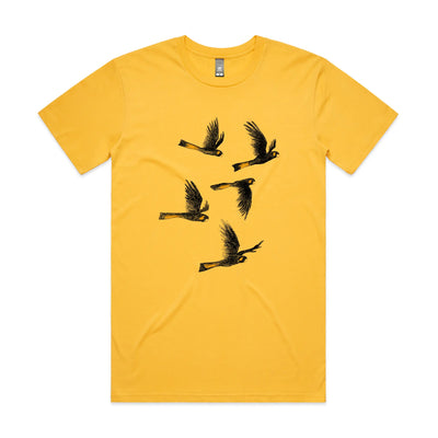 Yellow Tailed Black Cockatoos Tee by Lonely Kids Club. All clothing from our T-shirts to our shorts and hoodies are ethically made, and printed packed and shipped from Sydney.