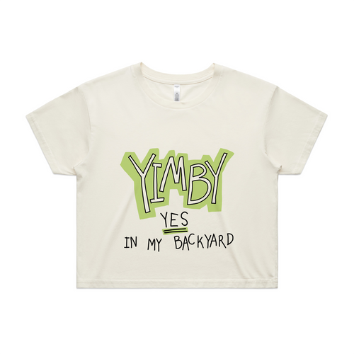 YIMBY Tee by Lonely Kids Club. All clothing from our T-shirts to our shorts and hoodies are ethically made, and printed packed and shipped from Sydney.