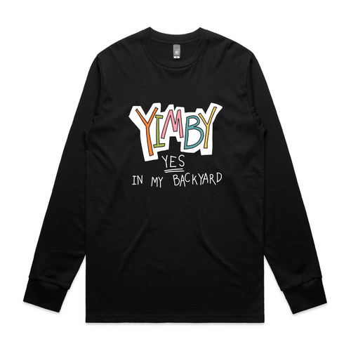 YIMBY Tee by Lonely Kids Club. All clothing from our T-shirts to our shorts and hoodies are ethically made, and printed packed and shipped from Sydney.