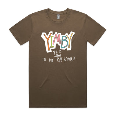 YIMBY Tee by Lonely Kids Club. All clothing from our T-shirts to our shorts and hoodies are ethically made, and printed packed and shipped from Sydney.
