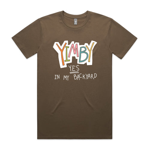 YIMBY Tee by Lonely Kids Club. All clothing from our T-shirts to our shorts and hoodies are ethically made, and printed packed and shipped from Sydney.