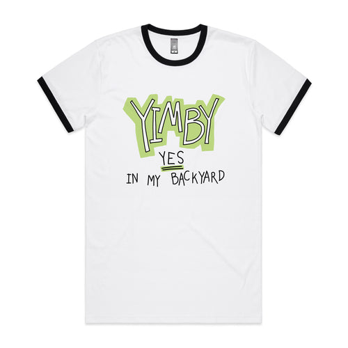 YIMBY Tee by Lonely Kids Club. All clothing from our T-shirts to our shorts and hoodies are ethically made, and printed packed and shipped from Sydney.