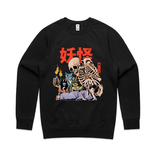 Yokai Club Jumper by Lonely Kids Club. All clothing from our T-shirts to our shorts and hoodies are ethically made, and printed packed and shipped from Sydney.