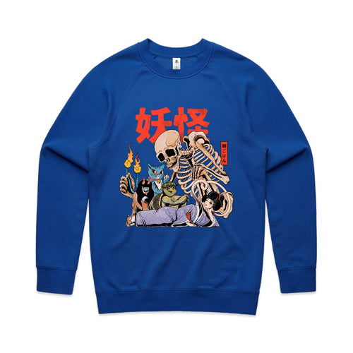 Yokai Club Jumper by Lonely Kids Club. All clothing from our T-shirts to our shorts and hoodies are ethically made, and printed packed and shipped from Sydney.