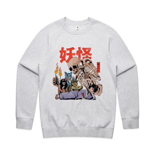 Yokai Club Jumper by Lonely Kids Club. All clothing from our T-shirts to our shorts and hoodies are ethically made, and printed packed and shipped from Sydney.