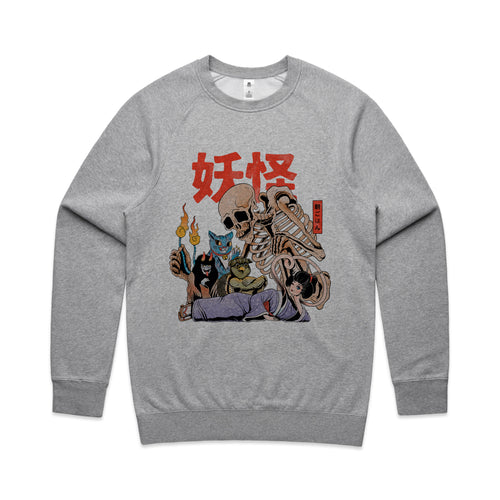 Yokai Club Jumper by Lonely Kids Club. All clothing from our T-shirts to our shorts and hoodies are ethically made, and printed packed and shipped from Sydney.