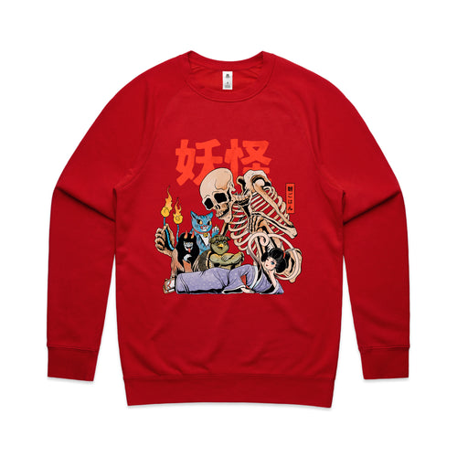Yokai Club Jumper by Lonely Kids Club. All clothing from our T-shirts to our shorts and hoodies are ethically made, and printed packed and shipped from Sydney.