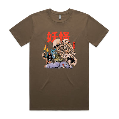 Yokai Club Tee by Lonely Kids Club. All clothing from our T-shirts to our shorts and hoodies are ethically made, and printed packed and shipped from Sydney.