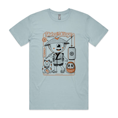 Yokai Village Tee by Lonely Kids Club. All clothing from our T-shirts to our shorts and hoodies are ethically made, and printed packed and shipped from Sydney.