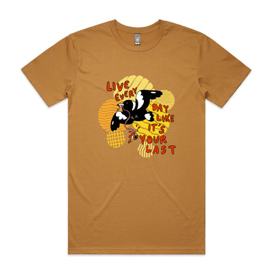 Your Last Day Tee by Lonely Kids Club. All clothing from our T-shirts to our shorts and hoodies are ethically made, and printed packed and shipped from Sydney.
