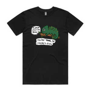 You're In Chameleon Tee by Lonely Kids Club. All clothing from our T-shirts to our shorts and hoodies are ethically made, and printed packed and shipped from Sydney.