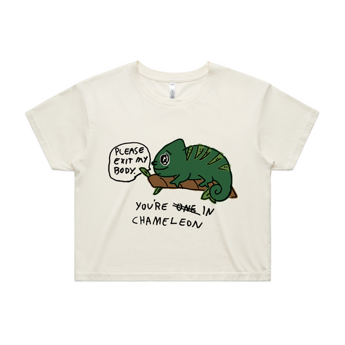 You're In Chameleon Tee by Lonely Kids Club. All clothing from our T-shirts to our shorts and hoodies are ethically made, and printed packed and shipped from Sydney.