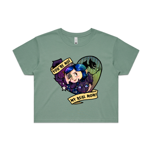 You're Not My Real Mom Tee by Lonely Kids Club. All clothing from our T-shirts to our shorts and hoodies are ethically made, and printed packed and shipped from Sydney.