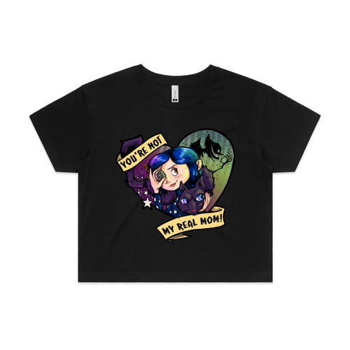 You're Not My Real Mom Tee by Lonely Kids Club. All clothing from our T-shirts to our shorts and hoodies are ethically made, and printed packed and shipped from Sydney.