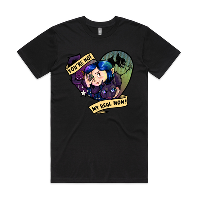 You're Not My Real Mom Tee by Lonely Kids Club. All clothing from our T-shirts to our shorts and hoodies are ethically made, and printed packed and shipped from Sydney.