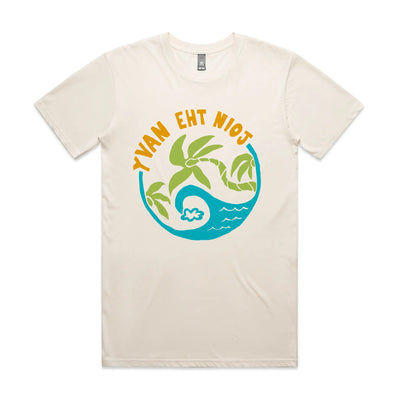 Yvan Eht Nioj Tee by Lonely Kids Club. All clothing from our T-shirts to our shorts and hoodies are ethically made, and printed packed and shipped from Sydney.
