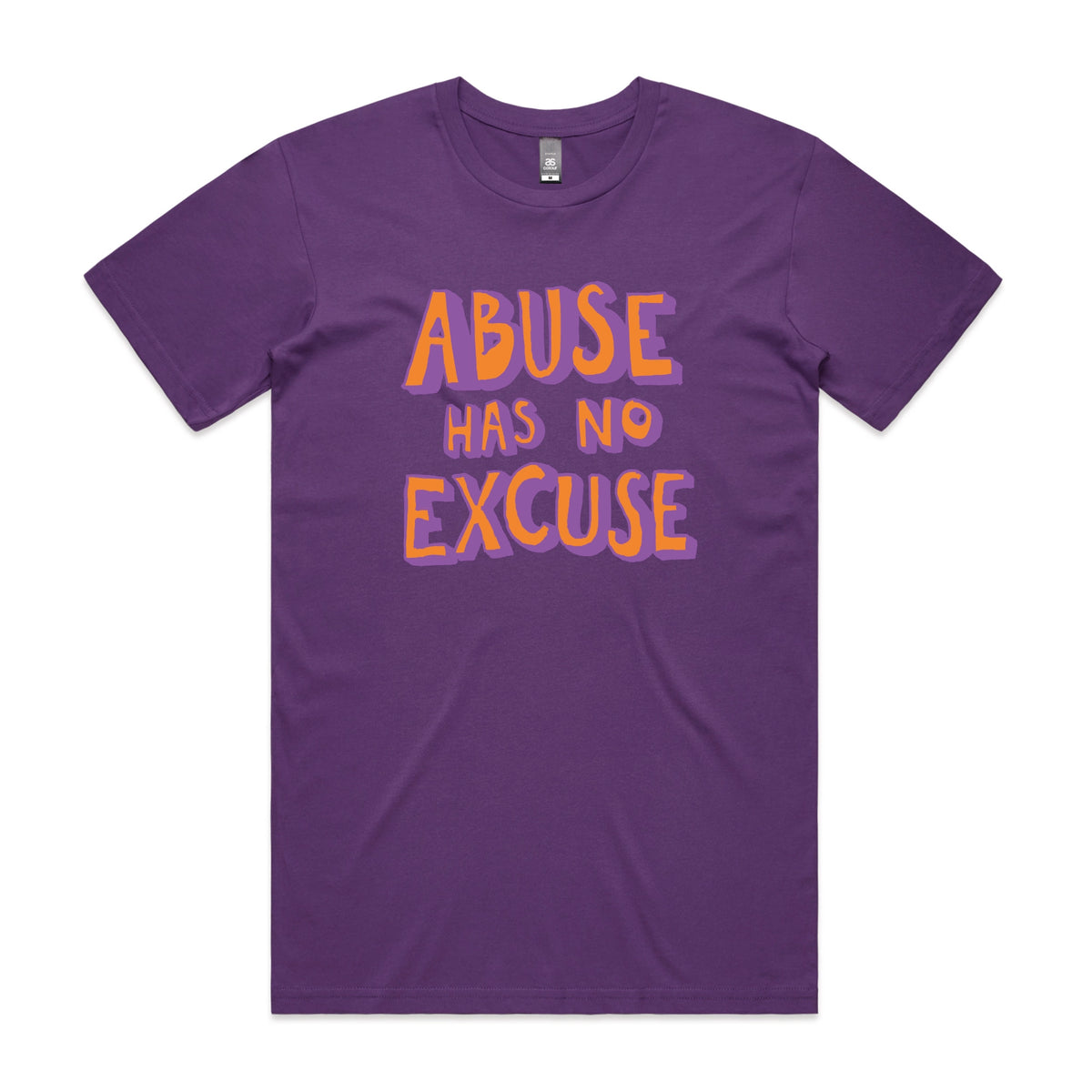 Abuse Has No Excuse t-shirt design, artwork by Claire Harrison for Lonely Kids Club