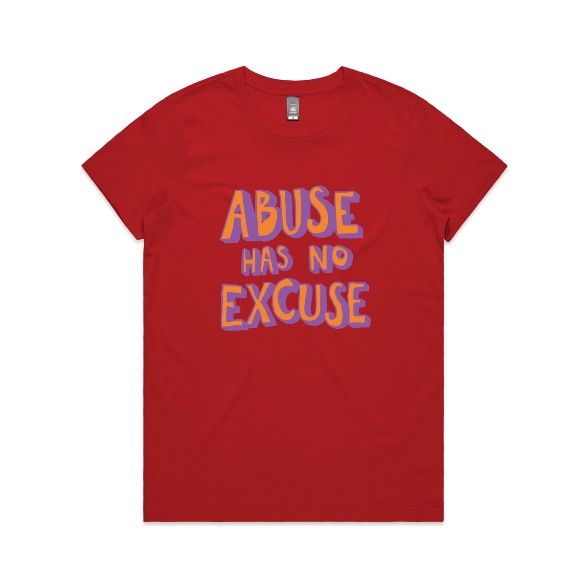 Abuse Has No Excuse t-shirt design, artwork by Claire Harrison for Lonely Kids Club