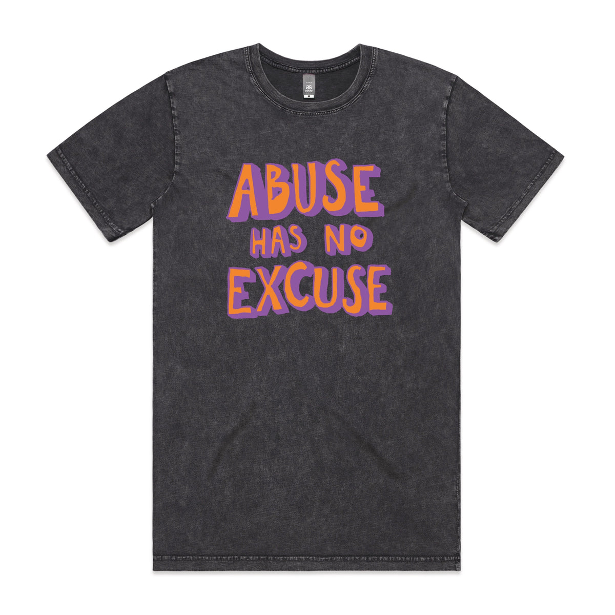 Abuse Has No Excuse t-shirt design, artwork by Claire Harrison for Lonely Kids Club