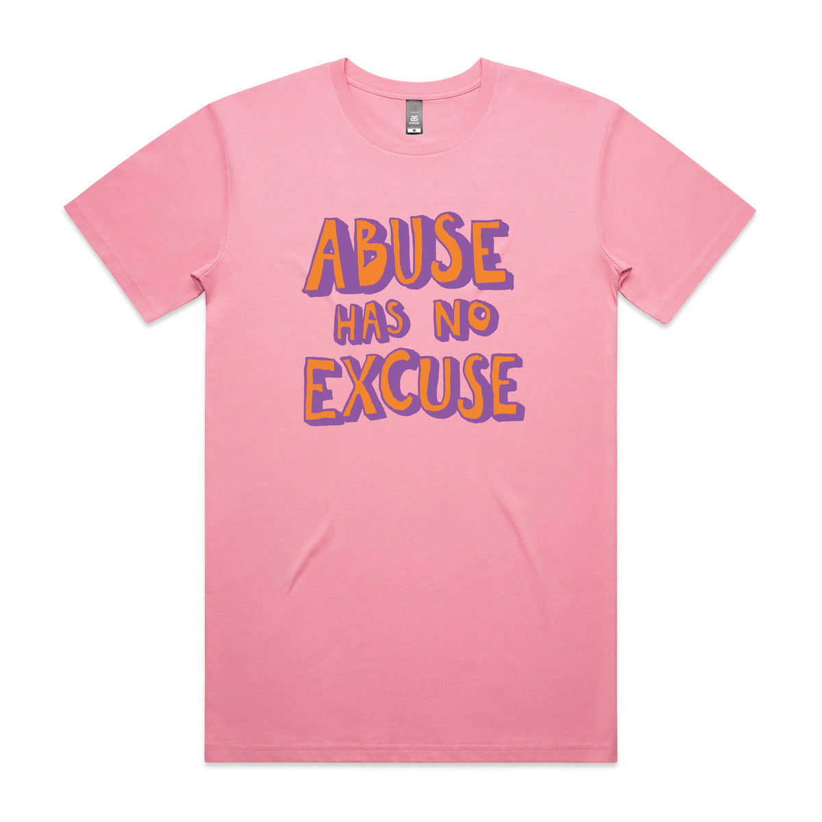 Abuse Has No Excuse t-shirt design, artwork by Claire Harrison for Lonely Kids Club