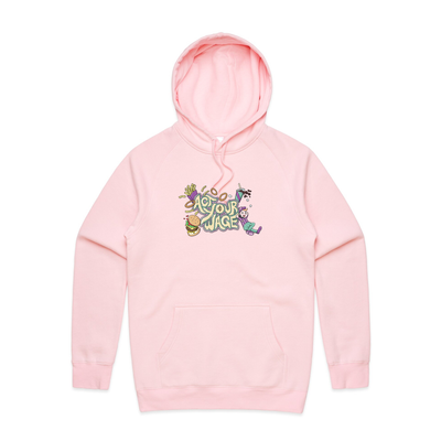 Act Your Wage Hoodie by Lonely Kids Club. All clothing from our T-shirts to our shorts and hoodies are ethically made, and printed packed and shipped from Sydney.