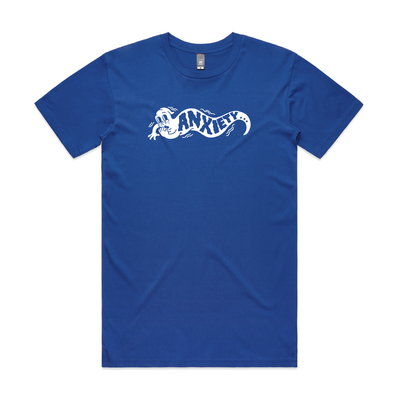 Anxiety Ghost Tee by Lonely Kids Club. All clothing from our T-shirts to our shorts and hoodies are ethically made, and printed packed and shipped from Sydney.