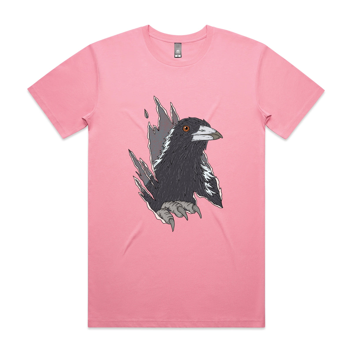 Bubblegum unisex t-shirt with Magpie Attack graphic by Lonely Kids Club