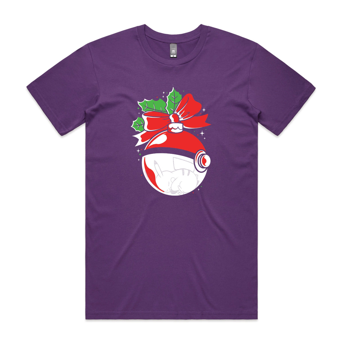 Purple unisex t-shirt with Pokebauble graphic by Lonely Kids Club