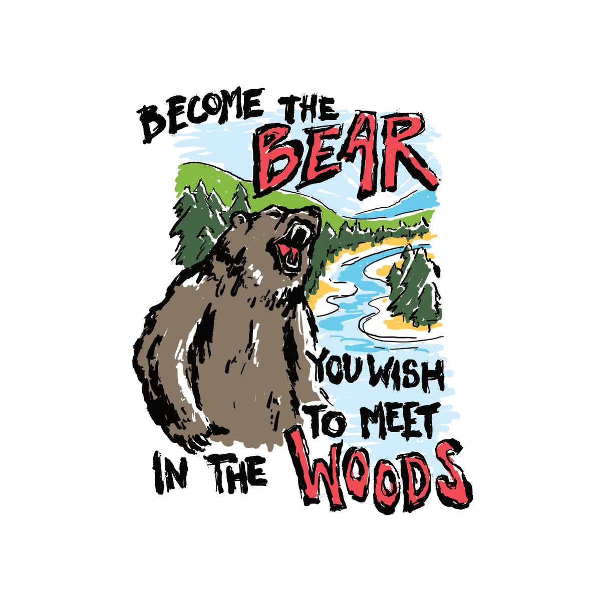 Become The Bear t-shirt by Lonely Kids Club