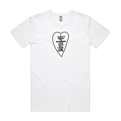 Bludgeon You With Love Tee by Lonely Kids Club. All clothing from our T-shirts to our shorts and hoodies are ethically made, and printed packed and shipped from Sydney.