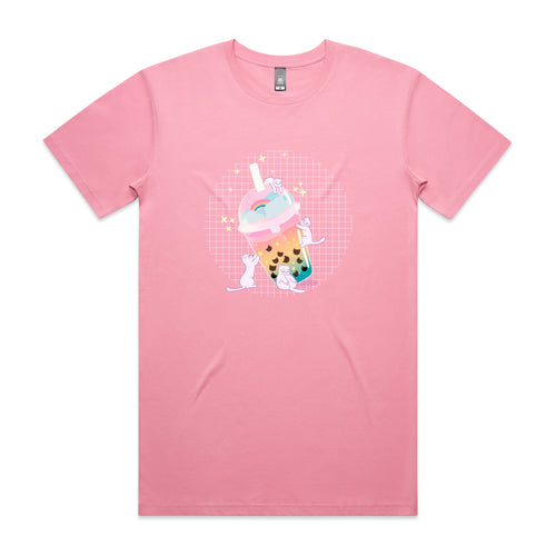 Boba Cats Tee by Lonely Kids Club. All clothing from our T-shirts to our shorts and hoodies are ethically made, and printed packed and shipped from Sydney.